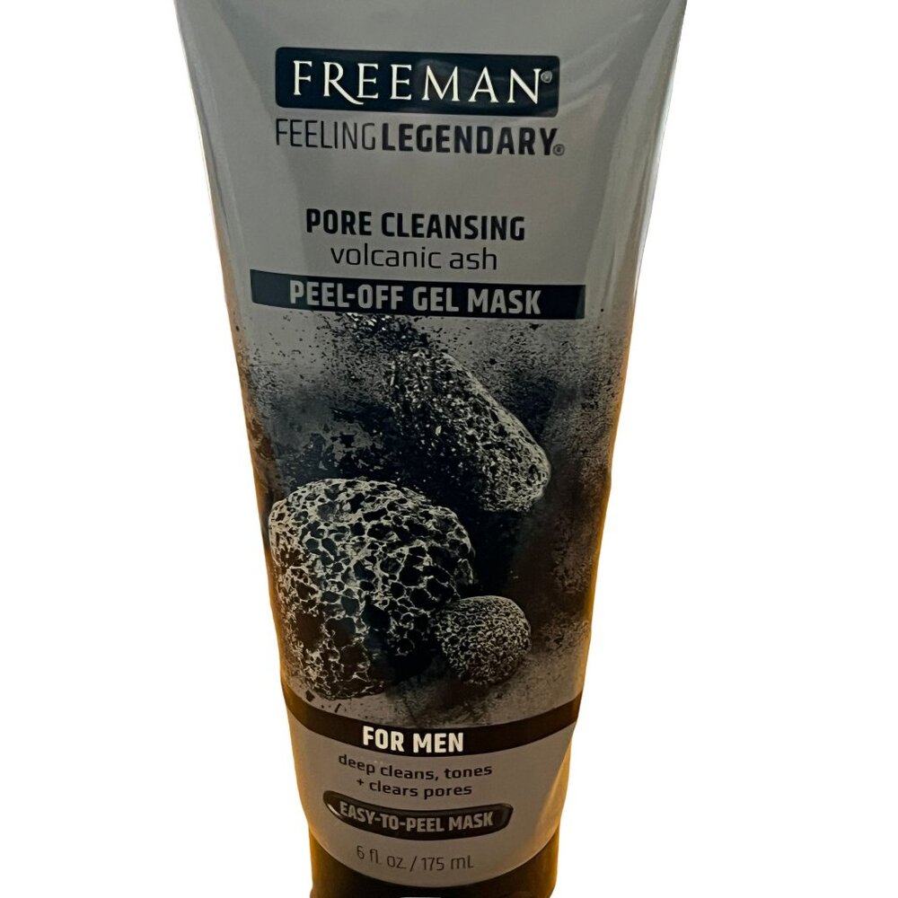 Freeman Pore Cleansing Volcanic Ash Peel Off Gel Mask For Men 6 fl oz NEW